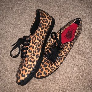 Leopard print vans